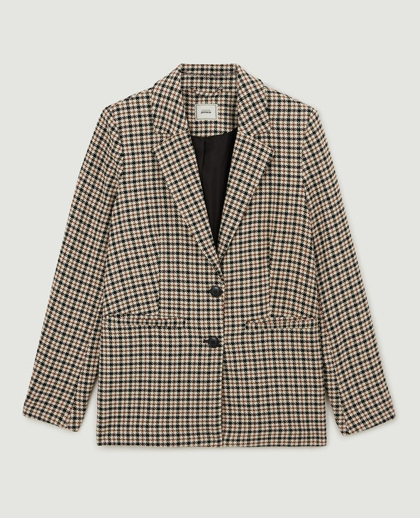 Veste motif pied de poule