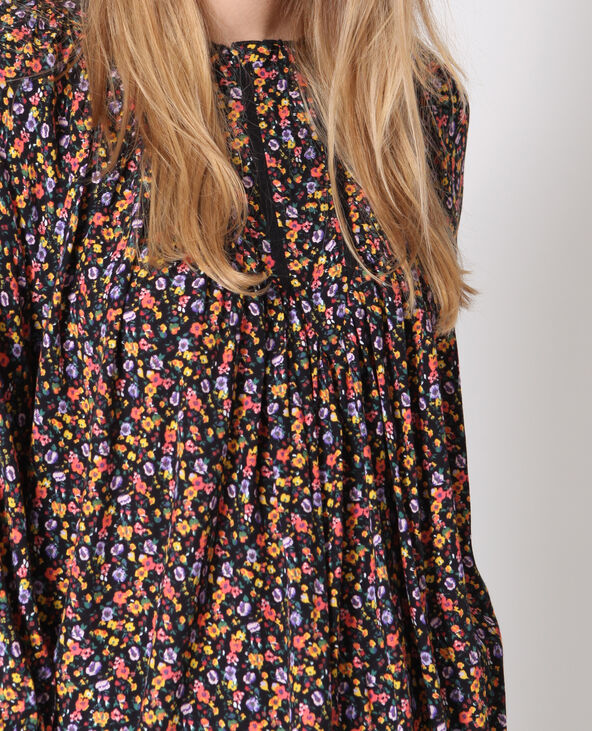 Blouse à fleurs noir - Pimkie