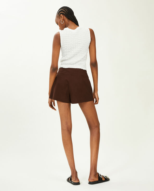 Jupe-short en toile marron - Pimkie