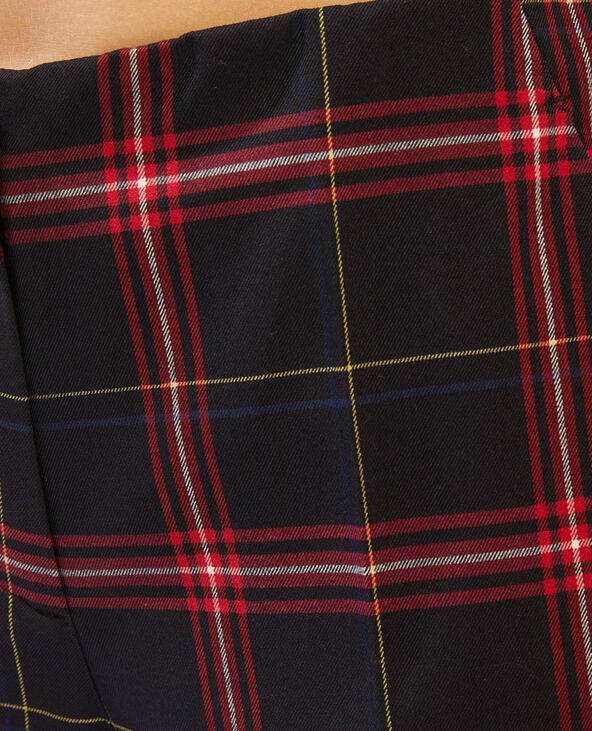 Pantalon cigarette tartan noir - Pimkie