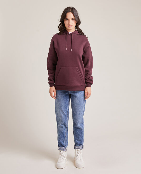 Sweat capuche bordeaux - Pimkie