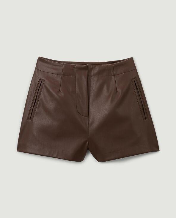 Short simili cuir marron - Pimkie