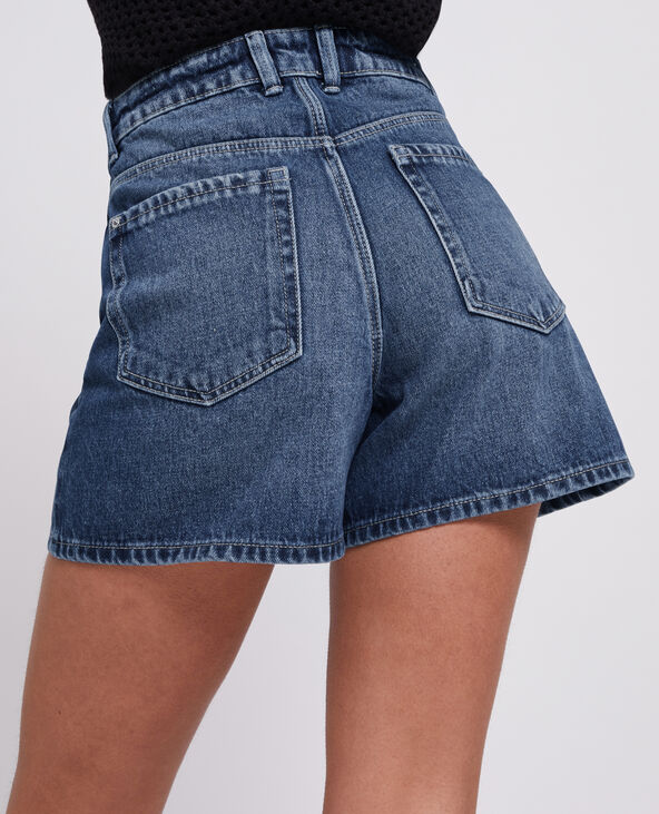 Short en jean taille haute bleu - Pimkie