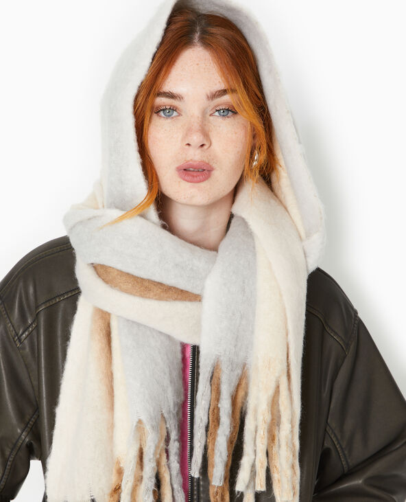 Echarpe en maille extra douce avec franges marron - Pimkie