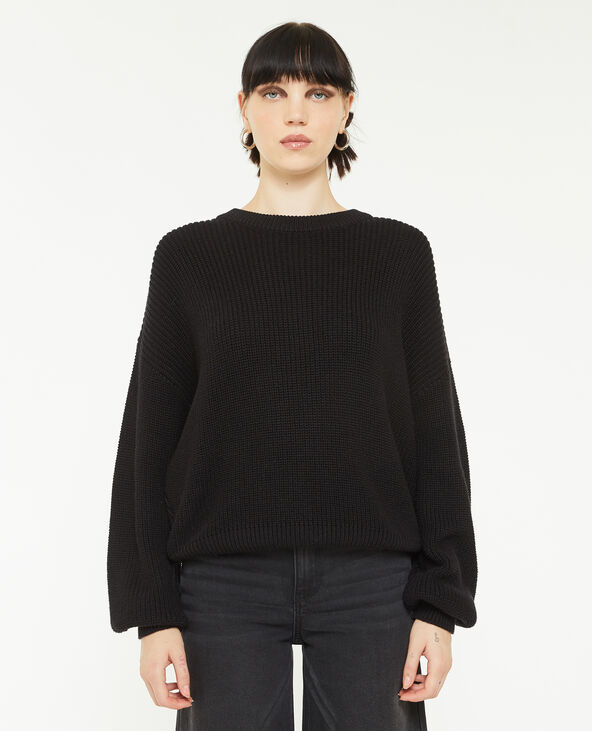 Pull col rond noir - Pimkie