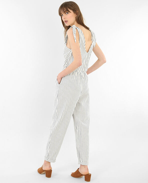 Combi-pantalon rayée blanc - Pimkie