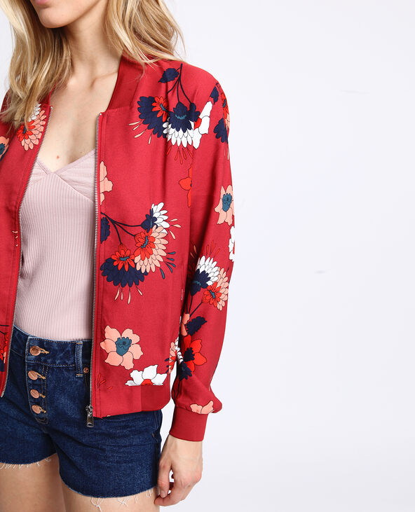 Bomber fluide fleuri marron - Pimkie
