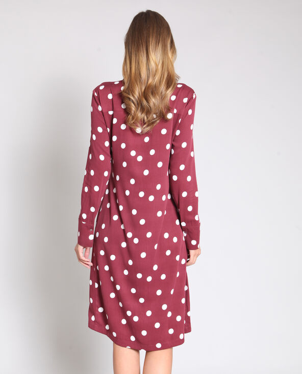 Robe boutonnée bordeaux - Pimkie
