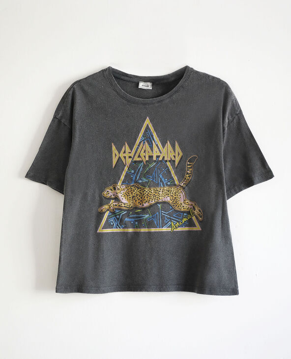 T-shirt Def Leppard gris foncé - Pimkie