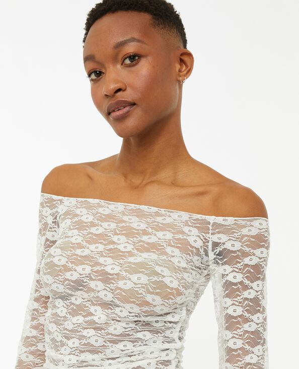 Body bi-matière manches longues blanc - Pimkie