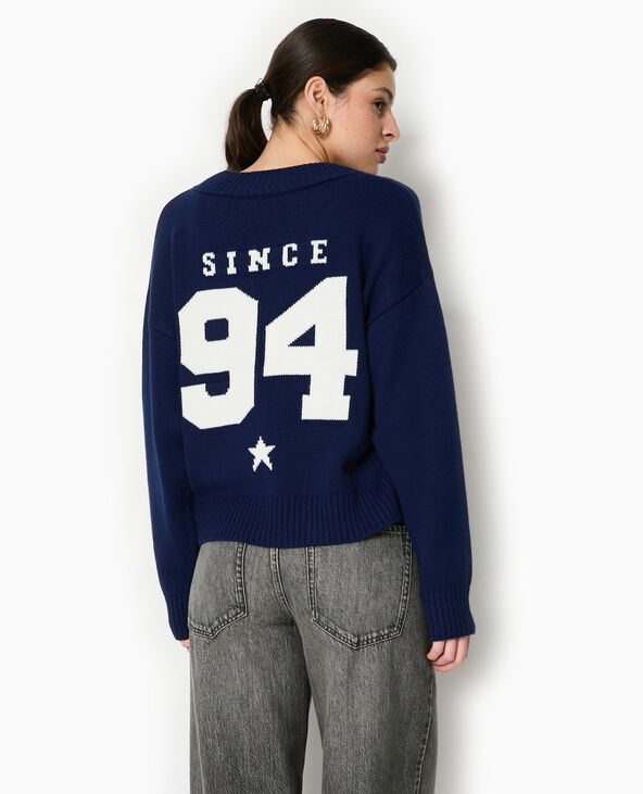 Pull col V bleu - Pimkie