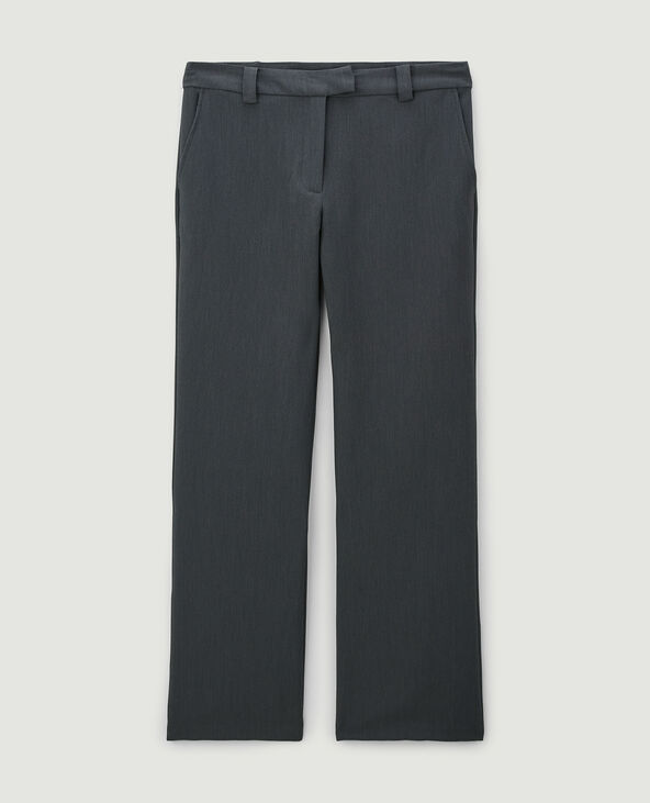 Pantalon city flare taille basse gris foncé - Pimkie