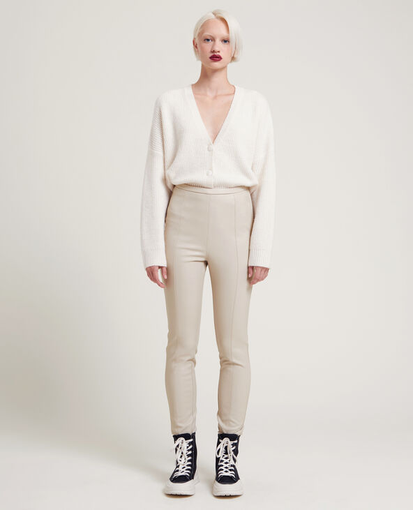 Legging simili cuir écru - Pimkie