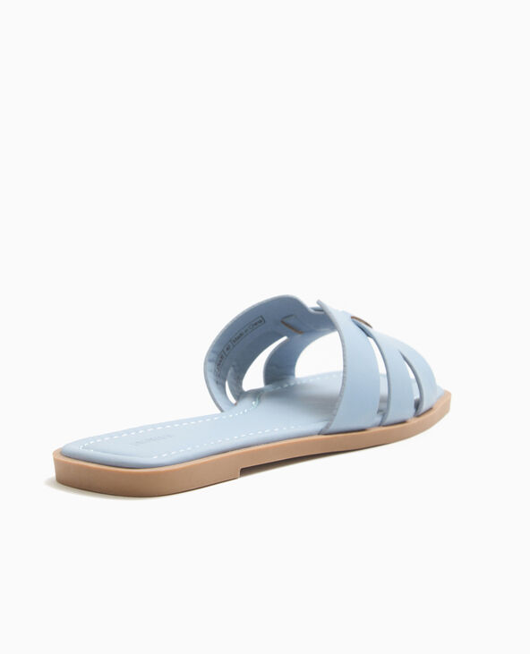 Mules plates bleu clair - Pimkie