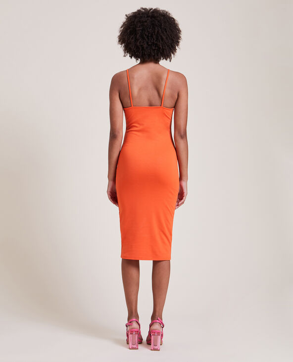 Robe midi moulante orange - Pimkie