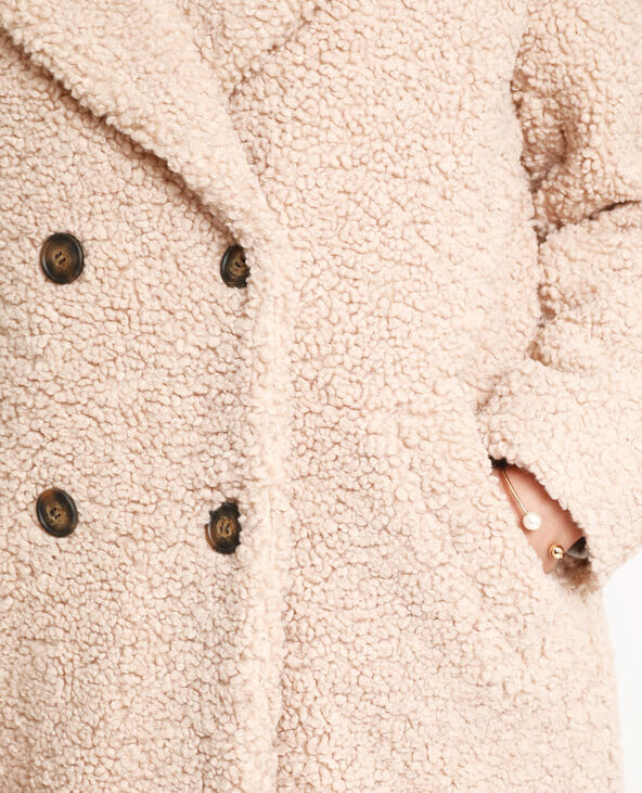 Manteau effet mouton camel 2025