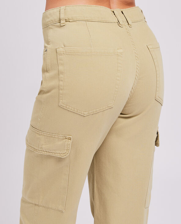 Jean cargo droit marron - Pimkie