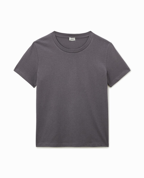 T-shirt basique col rond gris foncé - Pimkie