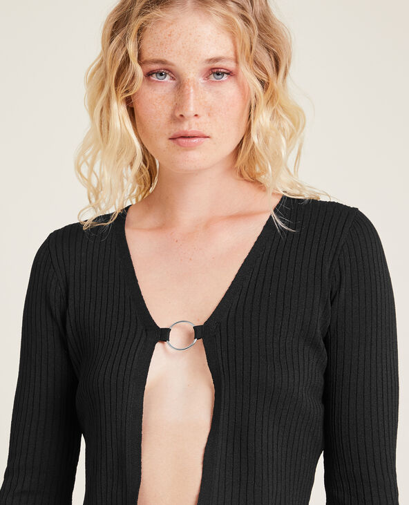 Gilet court avec anneau noir - Pimkie
