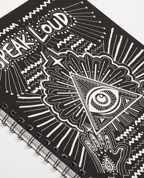 Grand notebook à spirales noir - Pimkie