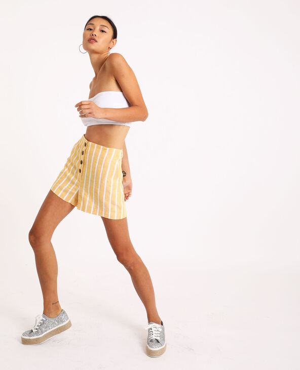 Short à rayures jaune - Pimkie
