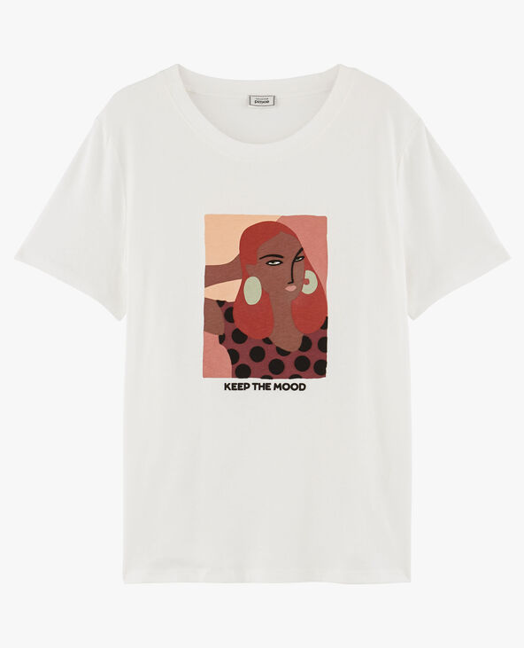 T-shirt imprimé blanc - Pimkie