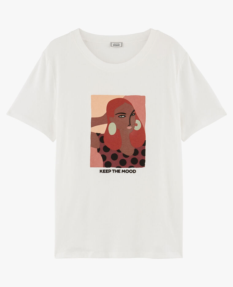 T-shirt imprimé blanc cassé - Pimkie