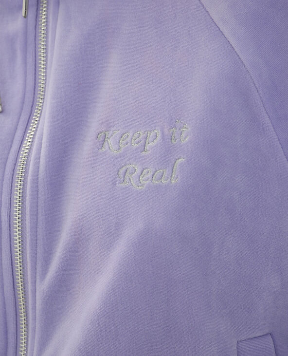 Veste en velours violet - Pimkie