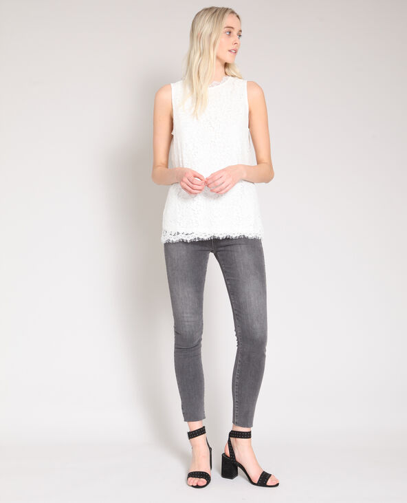 Top en dentelle blanc - Pimkie