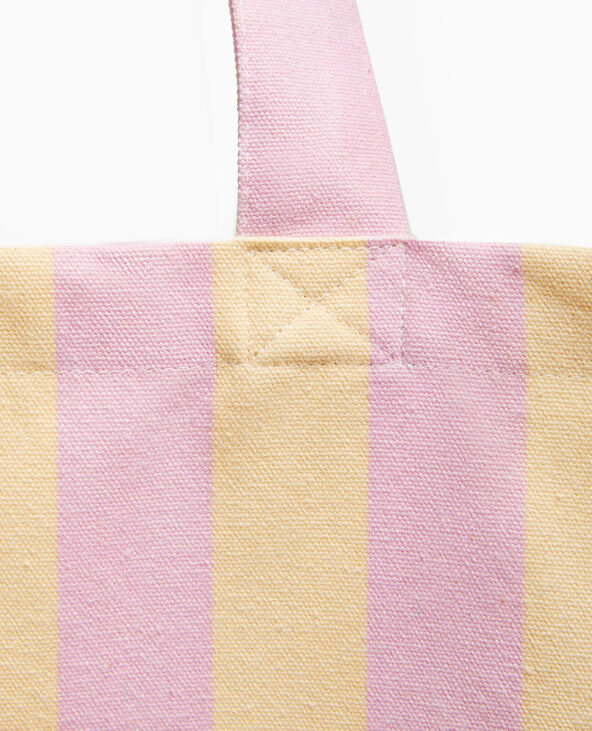 Tote bag XXL rayé rose clair - Pimkie