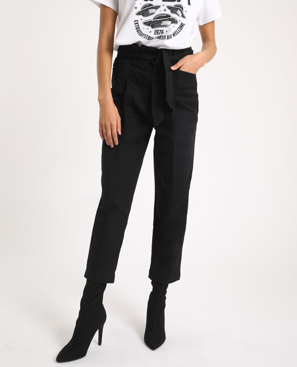 Pantalon carotte noir - Pimkie