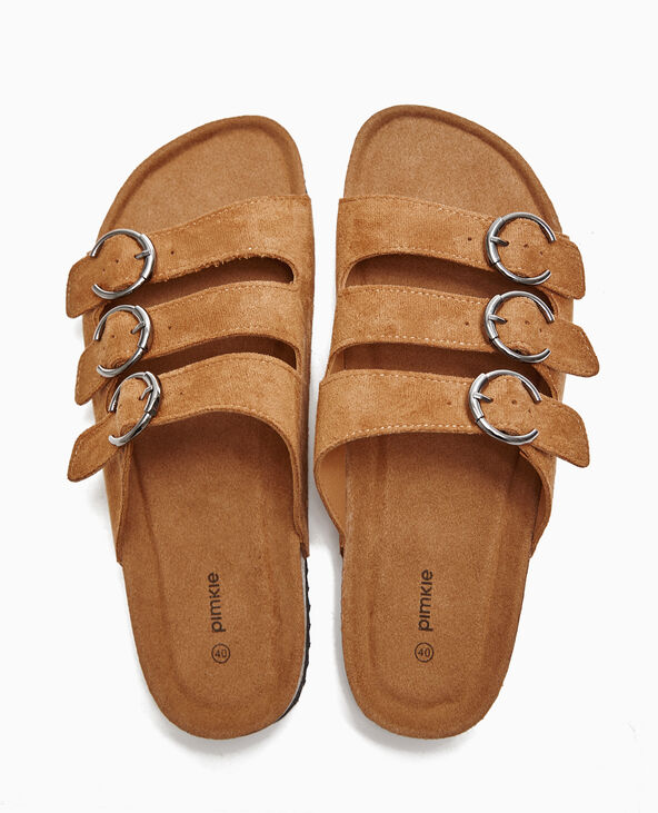 Mules 3 brides camel - Pimkie