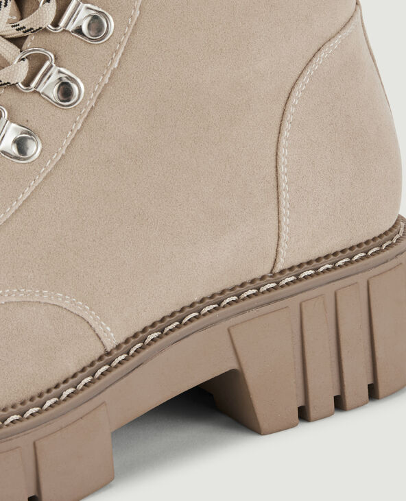 Boots à lacets beige - Pimkie