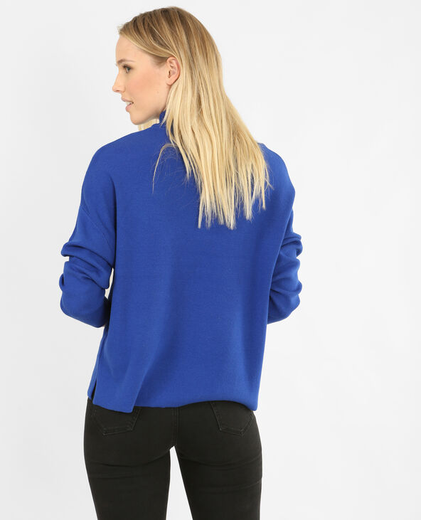 Pull col montant bleu marine - Pimkie