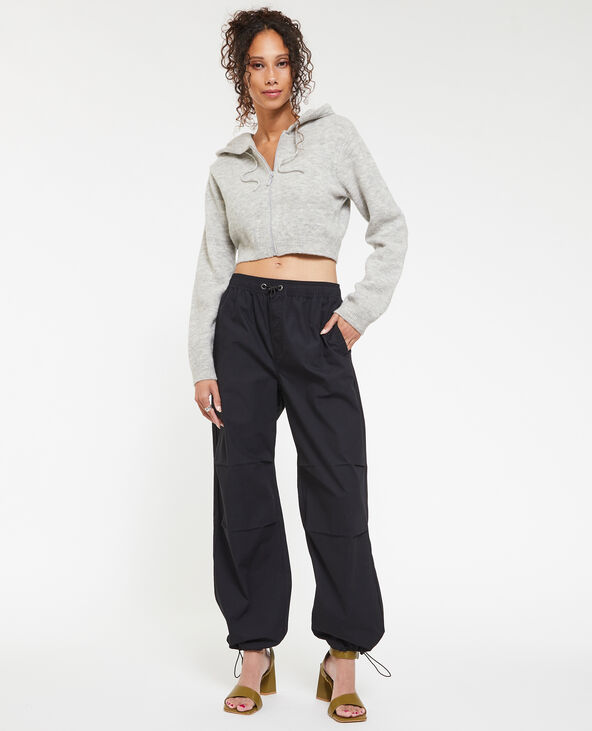 Pantalon parachute ceinture élastiquée noir - Pimkie