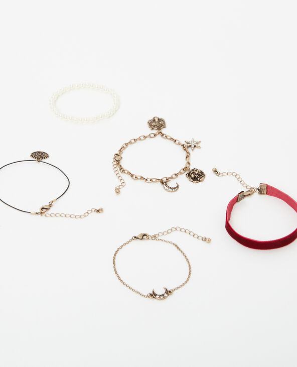 Lot de 5 bracelets fantaisie doré - Pimkie