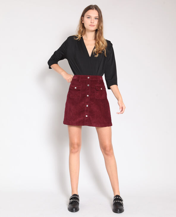 Jupe velours bordeaux femme cheap