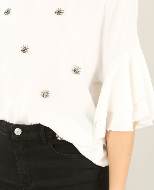 Blouse à bijoux blanc - Pimkie