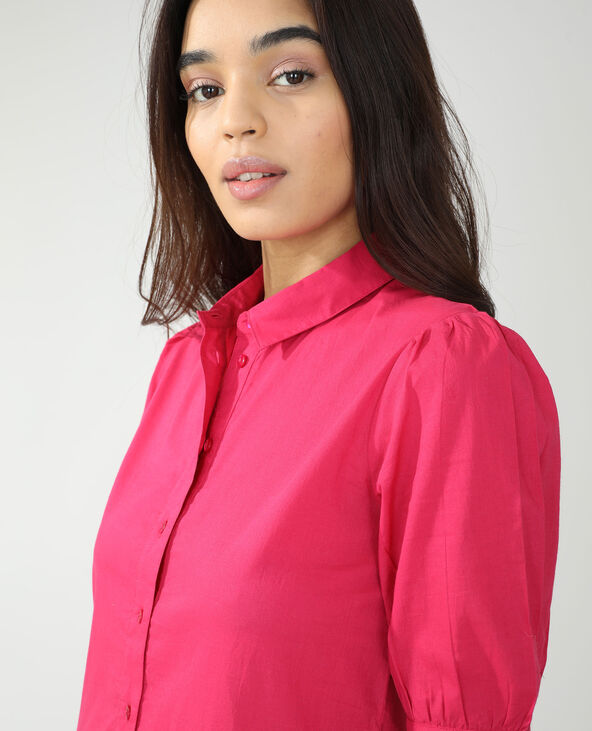 Robe chemise rose fuchsia - Pimkie
