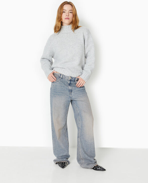 Pull col montant gris clair - Pimkie