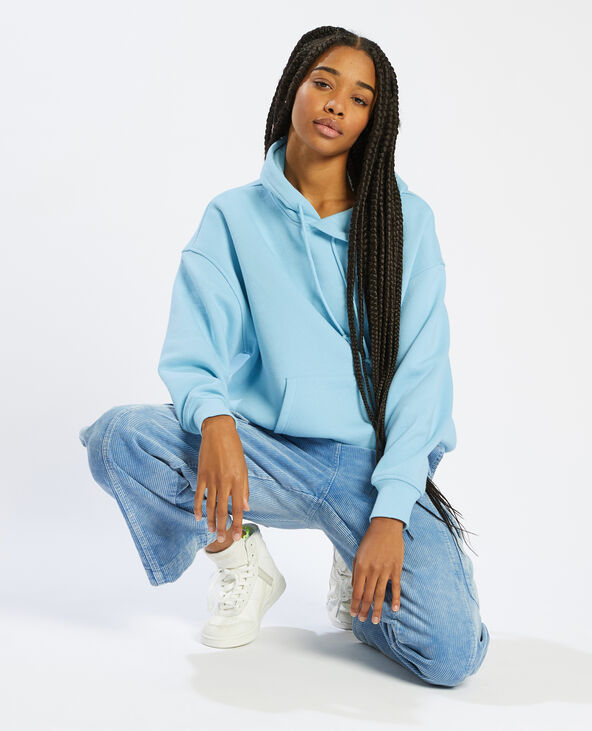 Sweat capuche oversize bleu - Pimkie