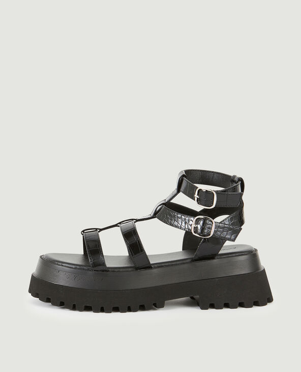 Sandales à semelles compensées noir - Pimkie