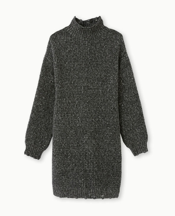 Robe pull avec détails effet destroy noir - Pimkie