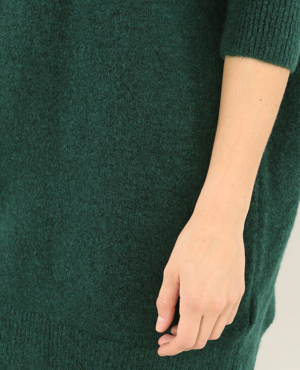 Robe pull col roulé vert foncé - Pimkie