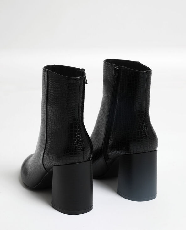 Bottines en écailles noir - Pimkie