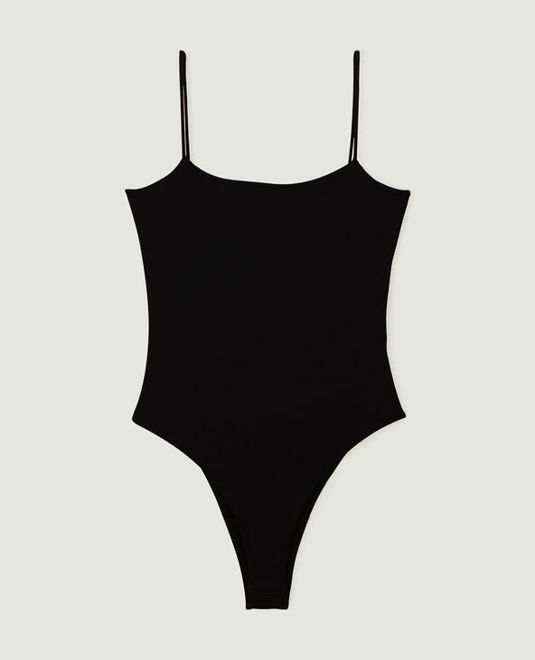 Body bretelles fines en maille gainante noir - Pimkie