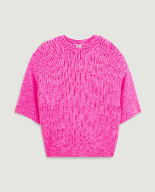 Pull manches courtes rose - Pimkie