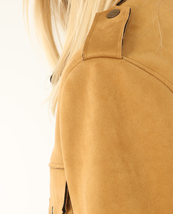 Veste suédine camel - Pimkie