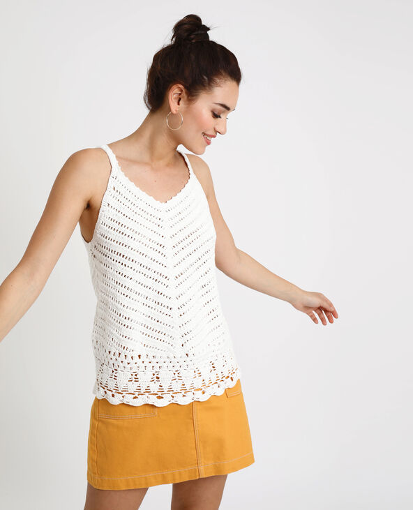 Top en crochet blanc - Pimkie