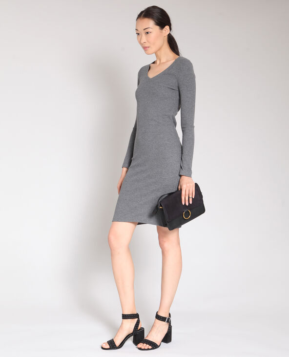 Robe moulante gris chiné - Pimkie